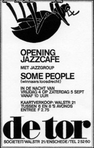 De poster van het eerste "officiele" jazzconcert in 1970